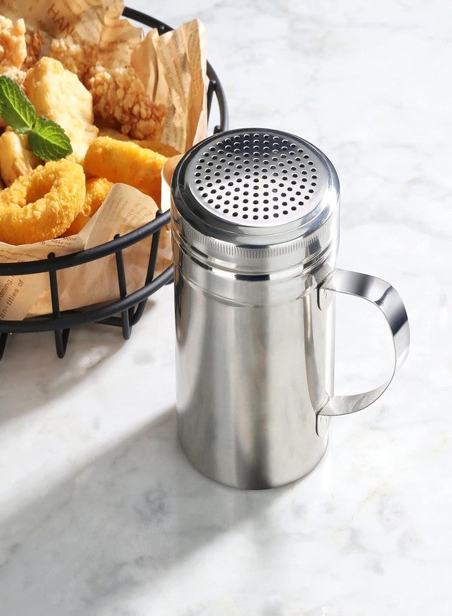 Olrada Stainless Steel Chocolate Shaker | Chat Masala Sprinkler | Cocoa Flour Icing Sugar Powder Coffee Sifter (Dredge Shaker with Handle 2Pcs) - Image 5